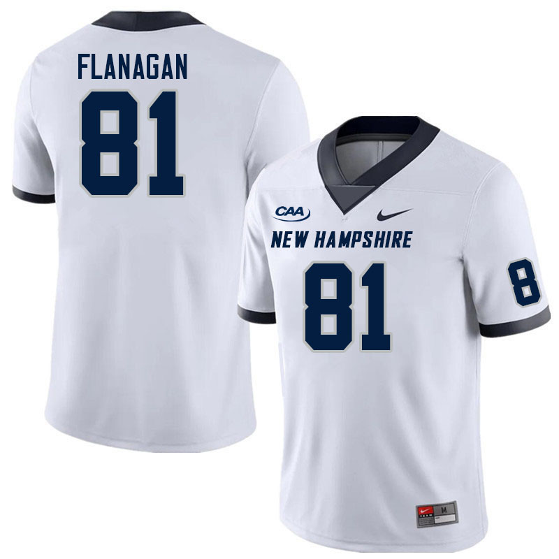 New Hampshire Wildcats #81 Huck Flanagan College Football Jerseys Stitched Sale-White